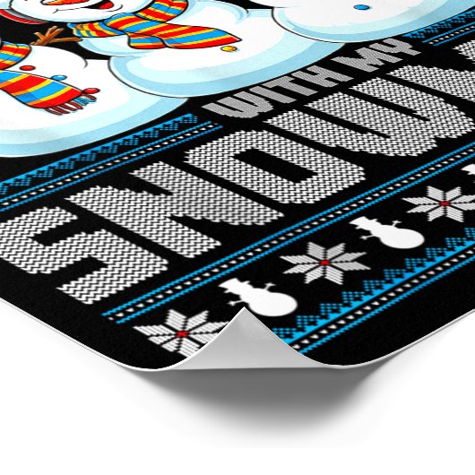 Poster Chillin' With My Snowmies Funny Xmas Snowman Chris (Coin)