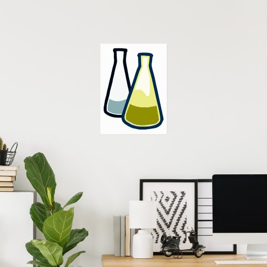Poster Chimie Beakers (Bureau à domicile)