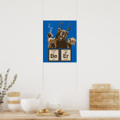 Poster Chimie bière découverte par l'ours (Cuisine)