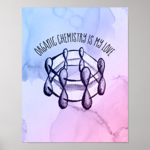 Poster Chimie biologique Love Molecule étudiant Chemiste