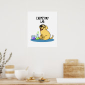 Poster Chimie Lab Funny Labrador Chien Pun (Cuisine)