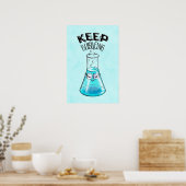 Poster Chimie mignonne Drôle Nerdy Lab Caractère (Cuisine)