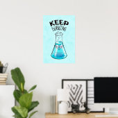 Poster Chimie mignonne Drôle Nerdy Lab Caractère (Bureau à domicile)