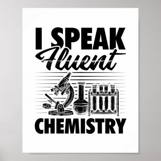 Poster Chimie, paroles de l'enseignant | Cadeaux d'étudia (Devant)
