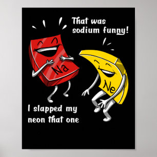Poster Chimie Qui Était Sodium Drôle Science Plaisanterie