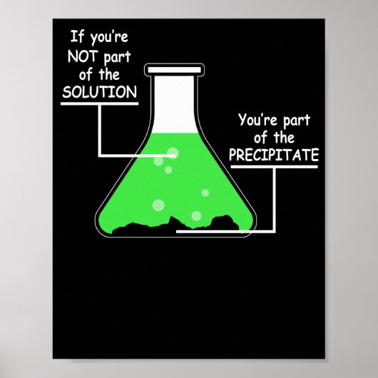 Poster Chimie Tee Si vous ne faites pas partie de la solu (Devant)