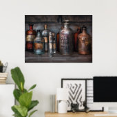 Poster Chimiste - Les choses qui brûlent (Bureau à domicile)