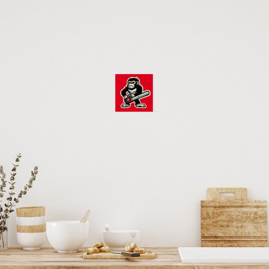 Poster Chimp de scie (Cuisine)