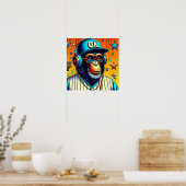 POSTER CHIMP POP-ART 8 (Cuisine)