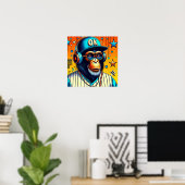 POSTER CHIMP POP-ART 8 (Bureau à domicile)