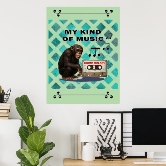 Poster chimpanzé (Bureau à domicile)