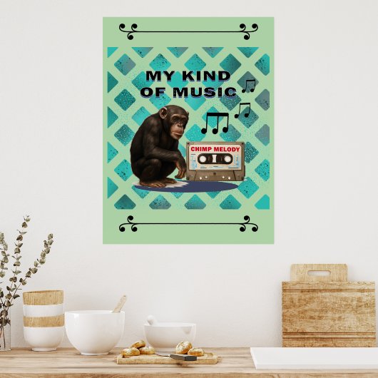 Poster chimpanzé (Cuisine)