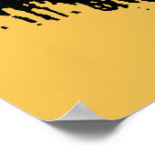 Poster Chimpanzé amusant Jaune Noir Pop Art (Coin)