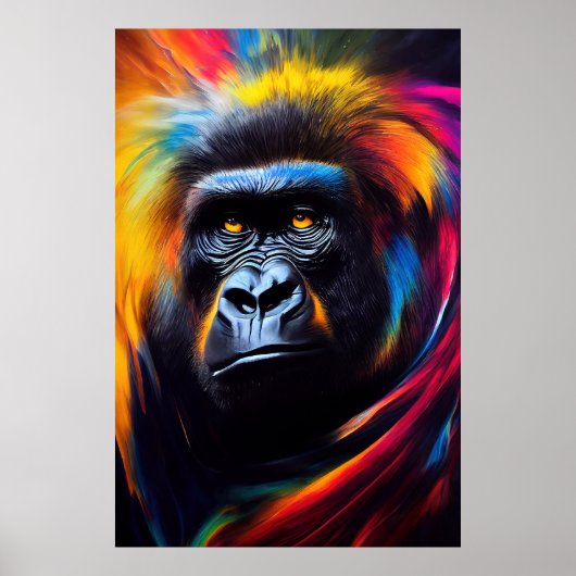 Poster Chimpanzé Ape Animal Discovery Adventure Nature (Devant)
