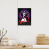 Poster Chimpanzé en costume Dracula (Cuisine)