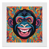 Poster Chimpanzé fou mignon (Devant)
