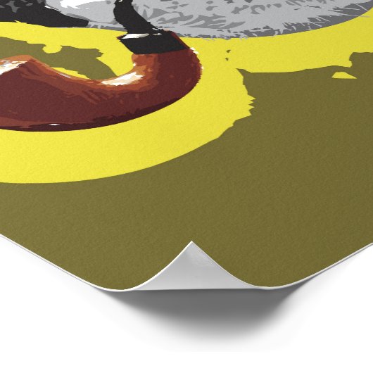 Poster Chimpanzé Fumer Pipe (Coin)