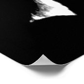 Poster Chimpanzé noir blanc (Coin)