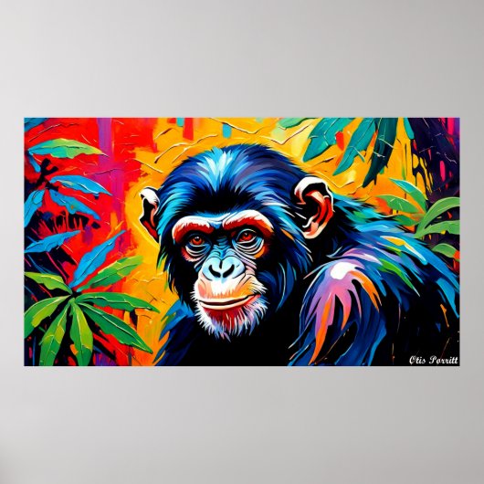 Poster Chimpanzé ouest-africain (Devant)
