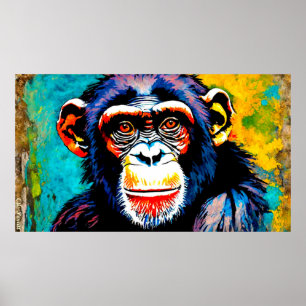 POSTER CHIMPANZEE 2