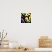 POSTER CHIMPANZEE COMMUN (Cuisine)