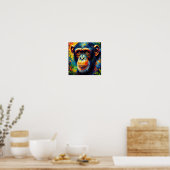POSTER CHIMPANZEE COMMUN 10 (Cuisine)