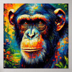POSTER CHIMPANZEE COMMUN 10