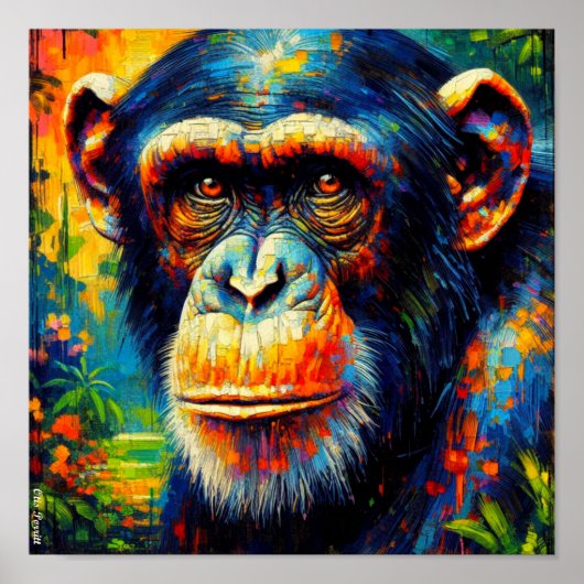 POSTER CHIMPANZEE COMMUN 10 (Devant)