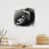 Poster Chimpanzee Disappointed and Sulky (Cuisine)