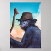 POSTER CHIMPANZEE MONKEY CHIMPIANNA JONES (Devant)