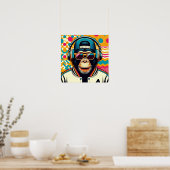 POSTER CHIMPANZEE POP-ART (Cuisine)