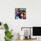 POSTER CHIMPANZEE POP-ART 10 (Bureau à domicile)