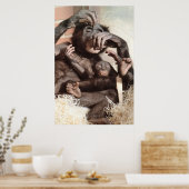 POSTER CHIMPANZEES (Cuisine)