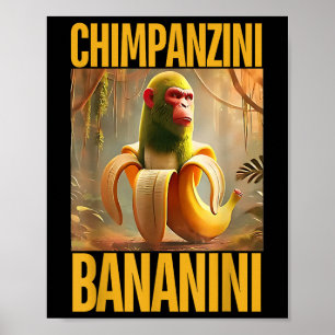 Poster Chimpanzini Bananini Italien Brainrot Mème Garçons