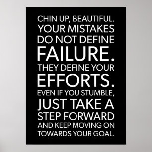 Poster Chin Up Beautiful - Réussite Motivationnelle