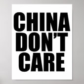Poster China Dont Care  (Devant)