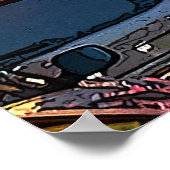 Poster Chinatown à Bangkok Thaïlande - Photo modifiée (Coin)