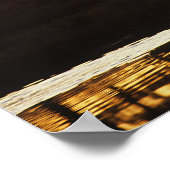 Poster Chincoteague marche dans l'eau au coucher du solei (Coin)