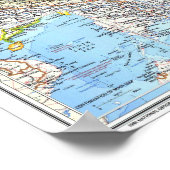 Poster " Chine : 1991/aujourd'hui - Carte murale classiqu (Coin)