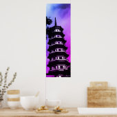 Poster Chine Ancienne Canton la pagode fleurie (Cuisine)