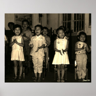 Poster Chine Ancienne Changsha garde d'enfants