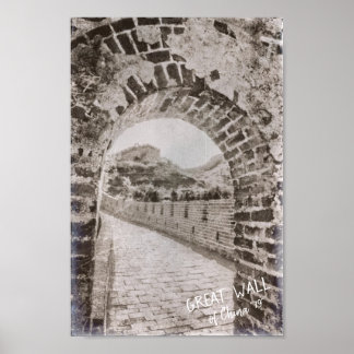 Poster Chine ancienne La Grande Muraille Désir de défense