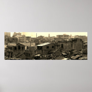 Poster Chine ancienne ville de Canton