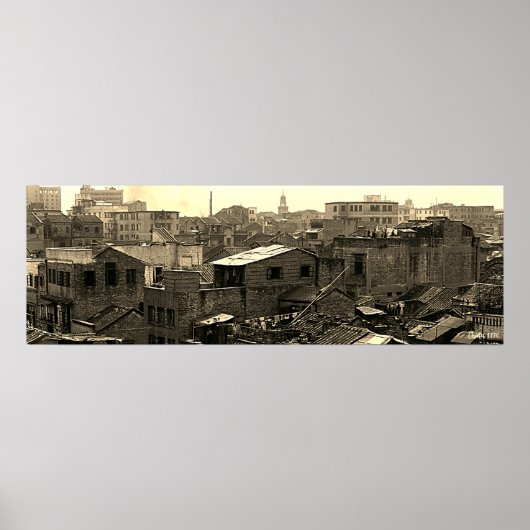 Poster Chine ancienne ville de Canton (Devant)