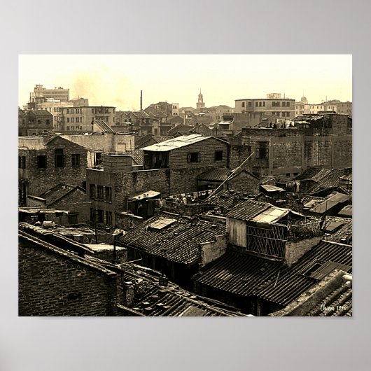 Poster Chine Ancienne ville de Canton (Devant)