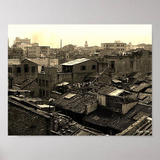 Poster Chine ancienne ville de Canton (Devant)