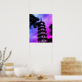 Poster Chine Antique Canton la pagode fleurie (Cuisine)
