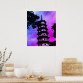 Poster Chine antique Canton la pagode fleurie (Cuisine)