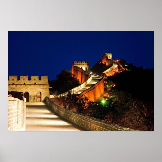 Poster Chine, Badaling, Grande Muraille, vue de (Devant)