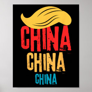 Poster Chine Chine Chine Trump Récession 2025
